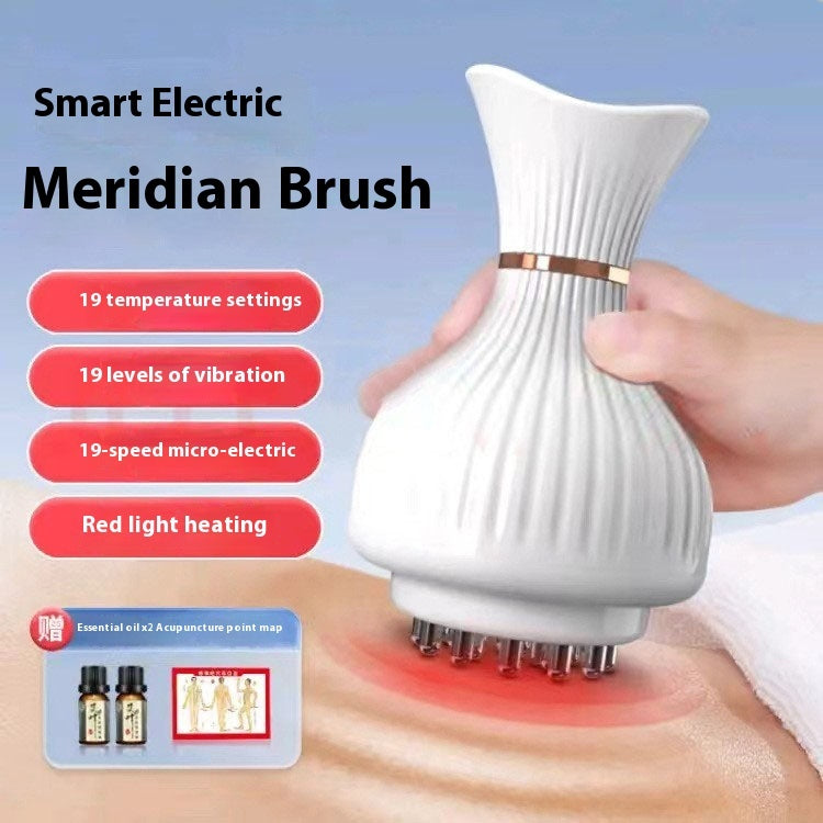 Electric Meridian Brush Heating Vibration Gua Sha Tool