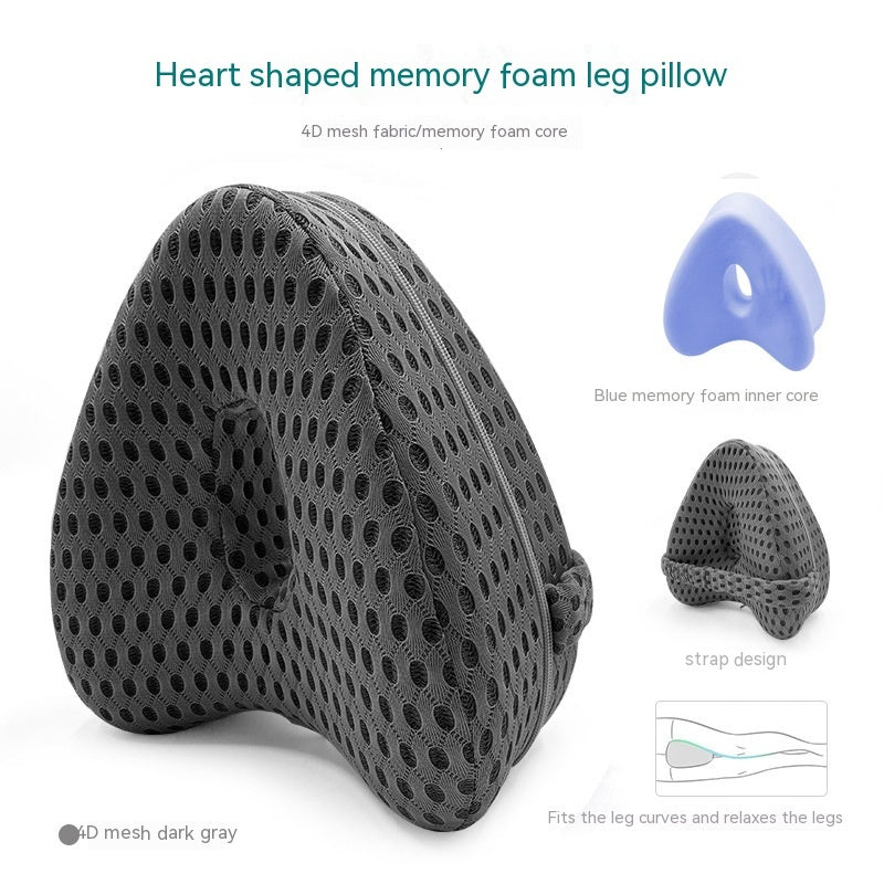 Heart-Shaped Memory Foam Contour Leg Pillow Support